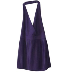 Sexy open back purple top